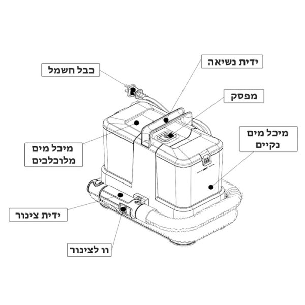 ⁦מכונת ניקוי שואבת/שוטפת גולד ליין ATL-2320 יבואן רשמי⁩ – תמונה ⁦2⁩