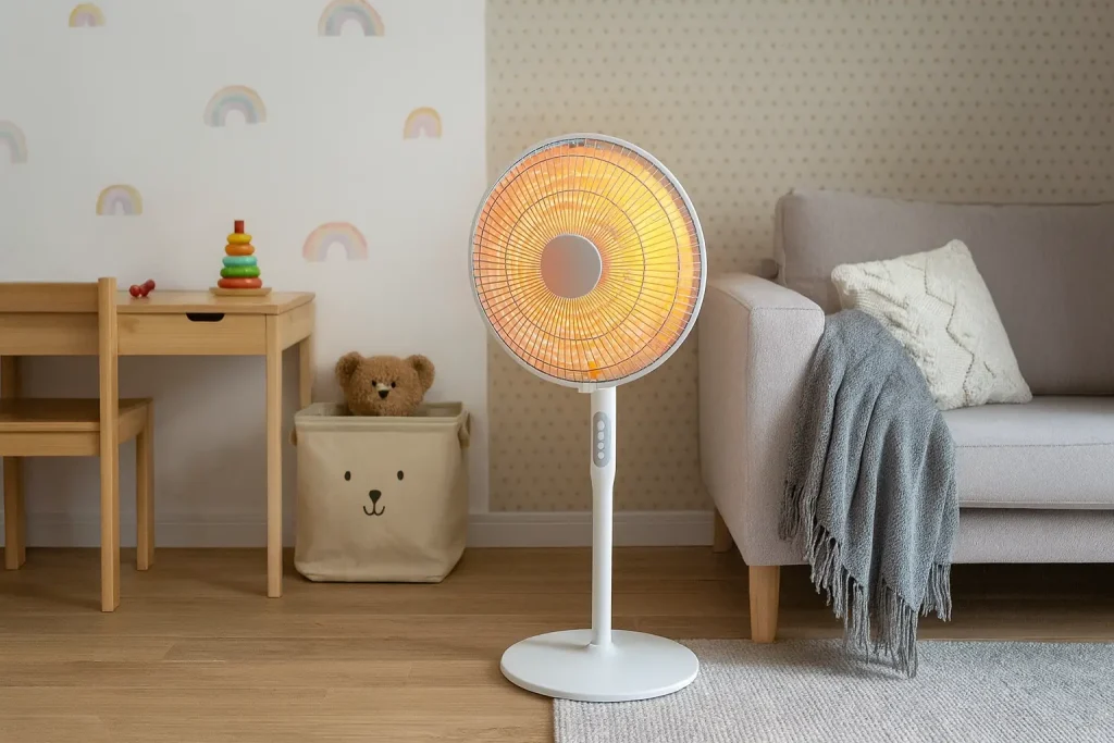 מקרן חום אחד המשולב בחדר ילדים ובחדר אורחים – תנור חימום לבית