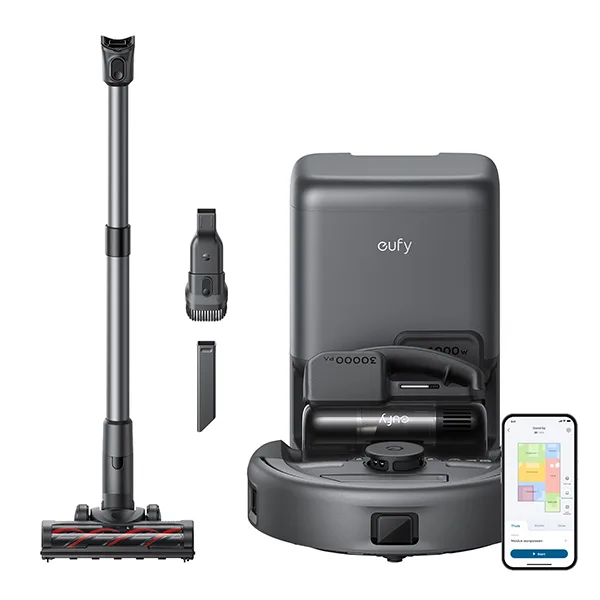 שואב אבק רובוטי משולב שואב ידני eufy Robot Vacuum E20 Omni יבואן רשמי