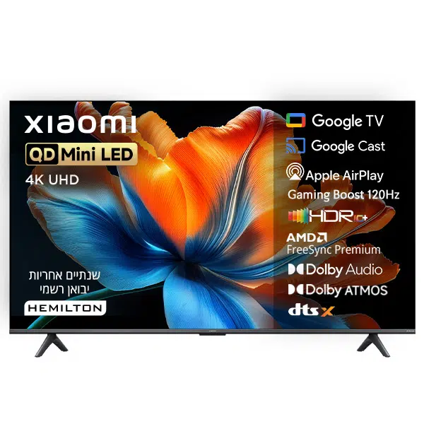 טלוויזיה חכמה 75 אינץ' QD Mini LED 4K שיאומי Xiaomi TV S Mini 75 2026 דגם L75MC-SME