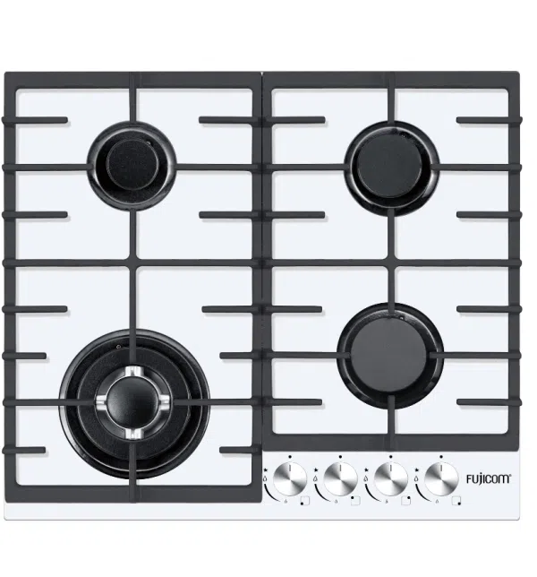 כיריים גז 4 להבות 60 ס"מ זכוכית לבנה FJ-GH950W פוג'יקום