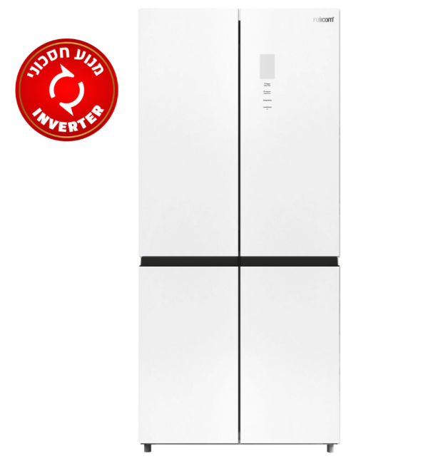 מקרר 4 דלתות מקפיא תחתון 539 ליטר NO-FROST FJ-NF615W זכוכית לבנה פוג'יקום