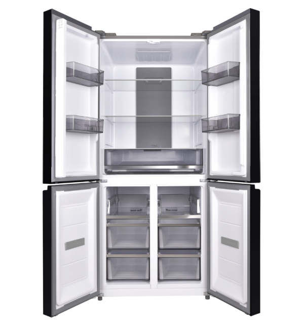 מקרר 4 דלתות מקפיא תחתון 539 ליטר NO-FROST FJ-NF615W זכוכית לבנה פוג'יקום 2